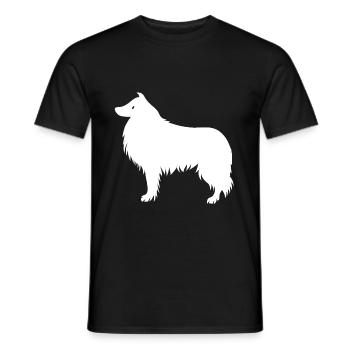 collie - Men's T-Shirt - black - Front - AI Model Male 178 light (178cm)