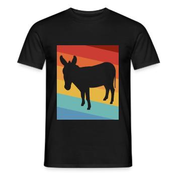 Esel - Männer T-Shirt - Schwarz - Vorne - AI Model Male 178 light (178cm)