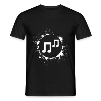 Notes de musique - T-shirt homme - noir - Devant - AI Model Male 178 light (178cm)