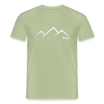 Chaîne de montagnes - T-shirt homme - vert sauge - Devant - AI Model Male 178 light (178cm)