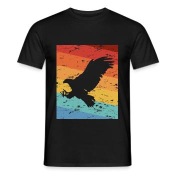 Eagle - Men's T-Shirt - black - Front - AI Model Male 178 light (178cm)
