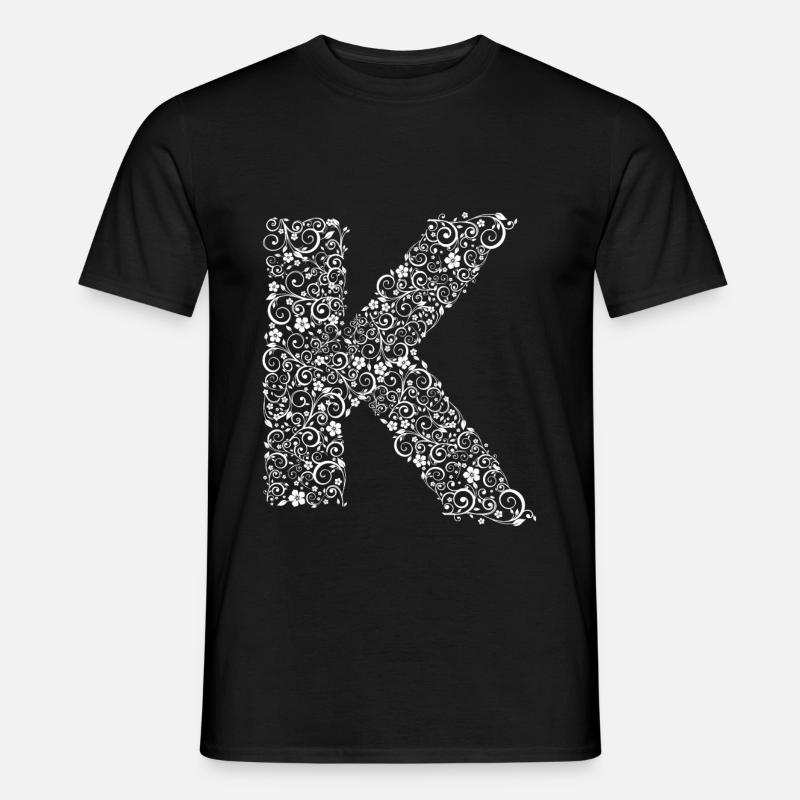 Buchstabe K - Männer T-Shirt - Schwarz