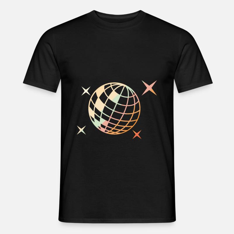 Diskokugel Silhouette - Männer T-Shirt - Schwarz