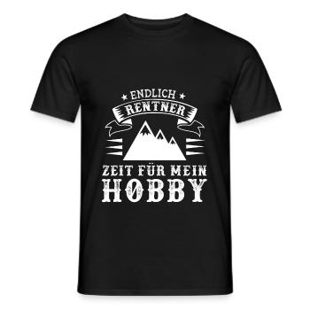 Rente Rentner - Zeit für Bergsteigen, Wandern - Männer T-Shirt - Schwarz - Vorne - AI Model Male 178 light (178cm)