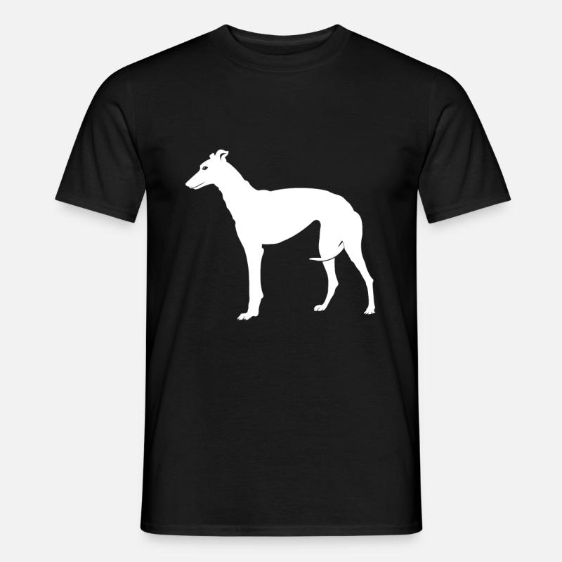 Greyhound Windhund - Männer T-Shirt - Schwarz