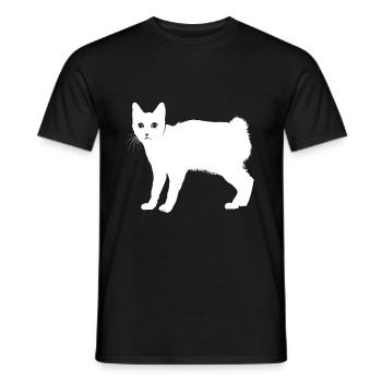 Japanese Bobtail - Männer T-Shirt - Schwarz - Vorne - AI Model Male 178 light (178cm)