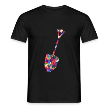 Shovel Mosaic Colorful - Men's T-Shirt - black - Front - AI Model Male 178 light (178cm)
