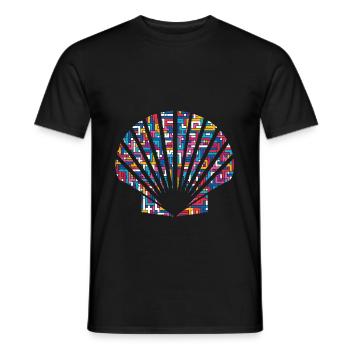 coquille - T-shirt homme - noir - Devant - AI Model Male 178 light (178cm)