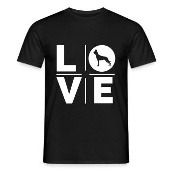 Malinois Liebe - Männer T-Shirt - Schwarz - Vorne - AI Model Male 178 light (178cm)