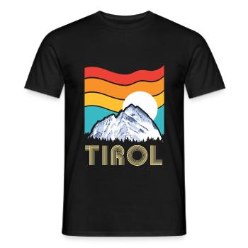 Montagnes rétro du Tyrol - T-shirt homme - noir - Devant - AI Model Male 178 light (178cm)