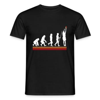 Retro basketball evolution - Men's T-Shirt - black - Front - AI Model Male 178 light (178cm)