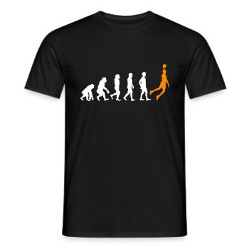 Basketball evolution basketball player gift - Men's T-Shirt - black - Front - AI Model Male 178 light (178cm)