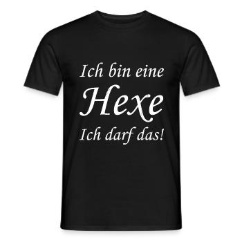 Ich bin eine Hexe Ich darf das! - Männer T-Shirt - Schwarz - Vorne - AI Model Male 178 light (178cm)