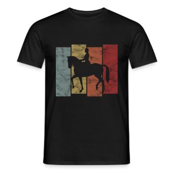 Dressage Équitation Cavaliers de dressage Équitation Équitation - T-shirt homme - noir - Devant - AI Model Male 178 light (178cm)