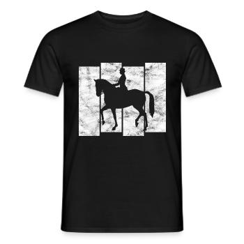 Dressage Équitation Cavaliers de dressage Équitation Équitation - T-shirt homme - noir - Devant - AI Model Male 178 light (178cm)