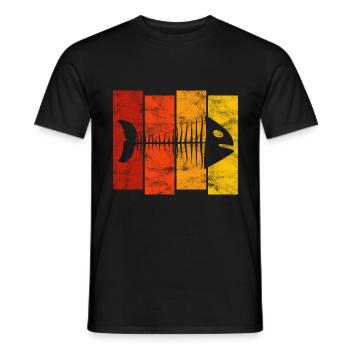 Fishbones for anglers, fishermen and children | Pisces - Men's T-Shirt - black - Front - AI Model Male 178 light (178cm)