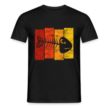 Fishbones for anglers, fishermen and children | Pisces - Men's T-Shirt - black - Front - AI Model Male 178 light (178cm)