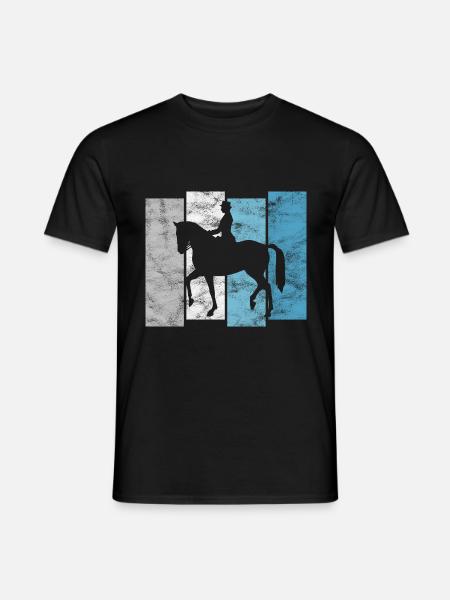 Dressage Cavalier de dressage Cheval d’équitation - T-shirt homme - noir