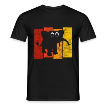 Eléphant éléphant pour enfants - T-shirt homme - noir - Devant - AI Model Male 178 light (178cm)