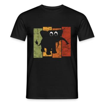 Eléphant éléphant pour enfants - T-shirt homme - noir - Devant - AI Model Male 178 light (178cm)