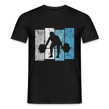 Musculation Bodybuilder GYM Fitnessstudio Retro - T-shirt homme - noir - Devant - AI Model Male 178 light (178cm)