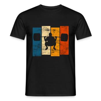 Musculation Bodybuilder GYM Fitnessstudio Retro - T-shirt homme - noir - Devant - AI Model Male 178 light (178cm)