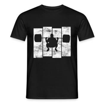 Bodybuilder Bodybuilding GYM Fitness Retro - Men's T-Shirt - black - Front - AI Model Male 178 light (178cm)