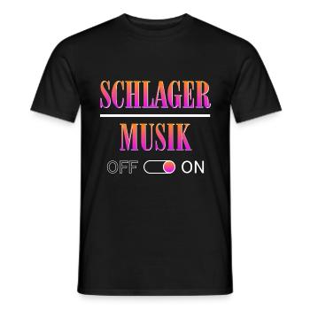 Schlagermusik On - Männer T-Shirt - Schwarz - Vorne - AI Model Male 178 light (178cm)