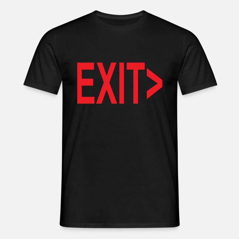 Exit / Exit / Emergency Exit - Men's T-Shirt - black