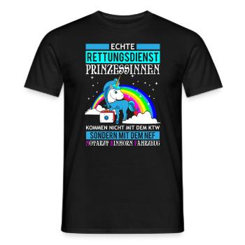 Cadeau de sauvetage princesse Licorne - T-shirt homme - noir - Devant - AI Model Male 178 light (178cm)