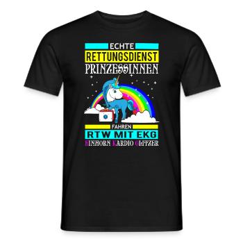 Cadeau de sauvetage princesse Licorne - T-shirt homme - noir - Devant - AI Model Male 178 light (178cm)