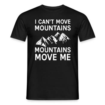 Berge Bewegung Spruch Klettern Panorama Gipfel - Männer T-Shirt - Schwarz - Vorne - AI Model Male 178 light (178cm)
