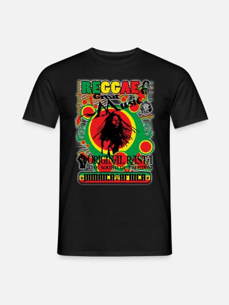 reggae great music original rasta - T-shirt homme - noir