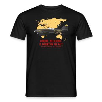 DH.88 Comet "Black Magic" - Men's T-Shirt - black - Front - AI Model Male 178 light (178cm)