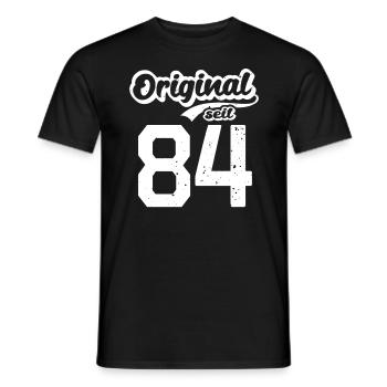 38. Geburtstag Original seit 1984 38 Jahre - Männer T-Shirt - Schwarz - Vorne - AI Model Male 178 light (178cm)