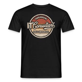IT Consultant Original - Männer T-Shirt - Schwarz - Vorne - AI Model Male 178 light (178cm)