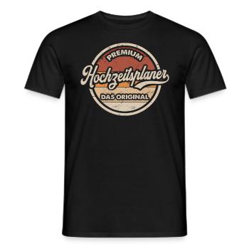 Hochzeitsplaner Original Hochzeit Planer - Männer T-Shirt - Schwarz - Vorne - AI Model Male 178 light (178cm)