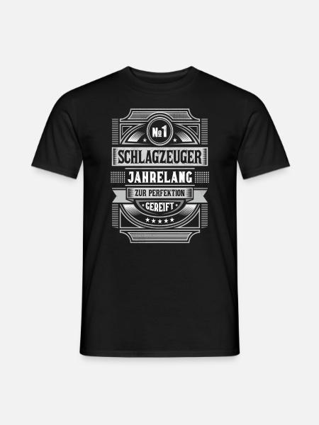 Schlagzeuger zur Perfektion gereift - Männer T-Shirt - Schwarz