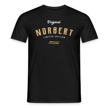 Norbert Limited Edition - Männer T-Shirt - Schwarz - Vorne - AI Model Male 178 light (178cm)