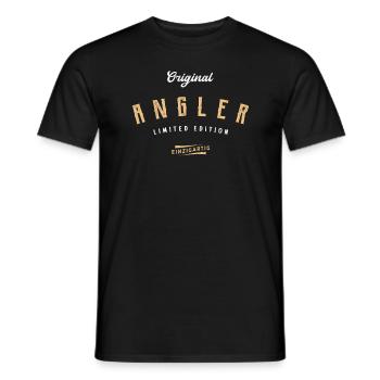Angler Limited Edition Angeln Lustiges Fischer - Männer T-Shirt - Schwarz - Vorne - AI Model Male 178 light (178cm)