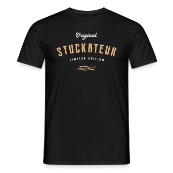 Stuckateur Limited Edition - Männer T-Shirt - Schwarz - Vorne - AI Model Male 178 light (178cm)