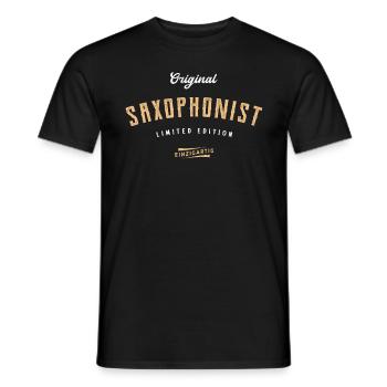 Saxophon Limited Edition Saxophonspieler - Männer T-Shirt - Schwarz - Vorne - AI Model Male 178 light (178cm)