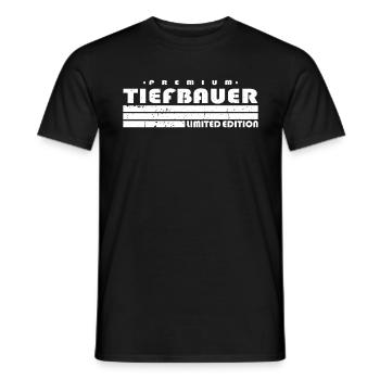 Tiefbauer Limited Edition Lustiges Tiefbau - Männer T-Shirt - Schwarz - Vorne - AI Model Male 178 light (178cm)