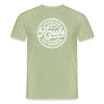Azubi Ausbildung Abschluss Vintage Auszubildender - Männer T-Shirt - Sage - Vorne - AI Model Male 178 light (178cm)