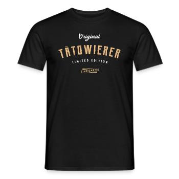 Tätowierer Limited Edition Tattoostudio Lustiges - Männer T-Shirt - Schwarz - Vorne - AI Model Male 178 light (178cm)