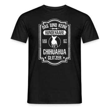Chihuahua Hundehaare Lustiges Hunde - Männer T-Shirt - Schwarz - Vorne - AI Model Male 178 light (178cm)