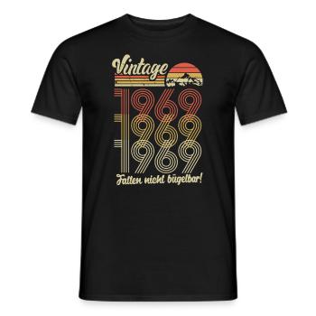 53ème anniversaire 1969 millésime 53 ans millésime - T-shirt homme - noir - Devant - AI Model Male 178 light (178cm)