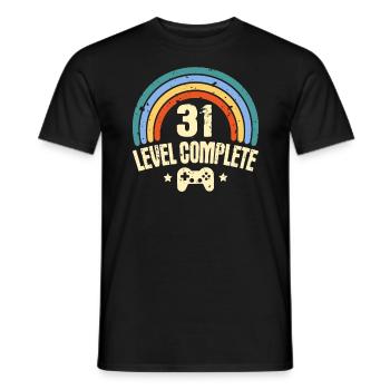 31st Birthday Level 31 Complete 31 Years Gamer - Men's T-Shirt - black - Front - AI Model Male 178 light (178cm)