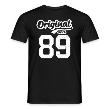 33. Geburtstag Original seit 1989 33 Jahre - Männer T-Shirt - Schwarz - Vorne - AI Model Male 178 light (178cm)