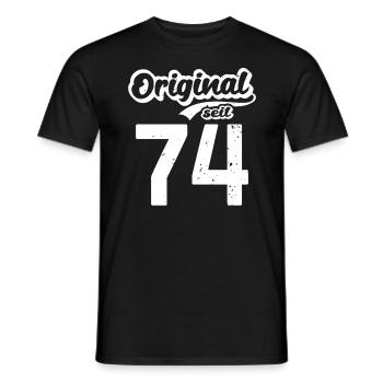 48. Geburtstag Original seit 1974 48 Jahre - Männer T-Shirt - Schwarz - Vorne - AI Model Male 178 light (178cm)